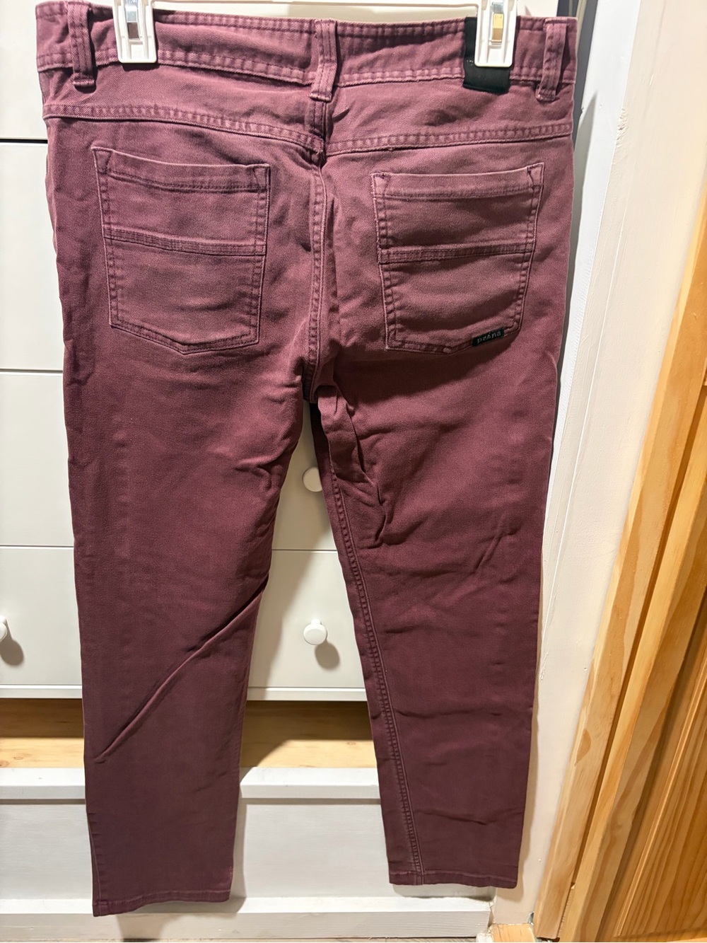 Men’s Prana Slim Straight Wine-Colored Pants - Picture 2 of 4